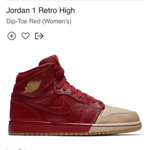 Jordan 1 Retro High Dip-toe Red